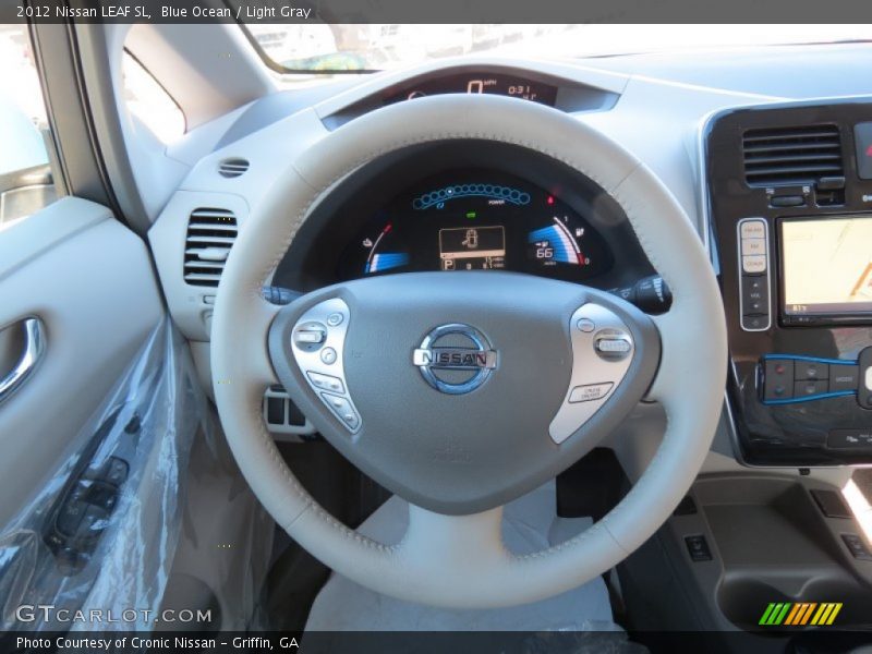 Blue Ocean / Light Gray 2012 Nissan LEAF SL