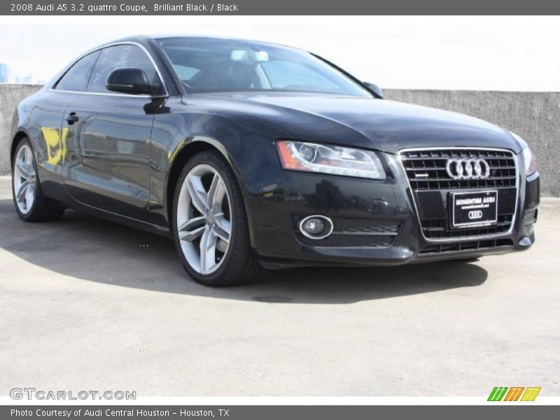 Brilliant Black / Black 2008 Audi A5 3.2 quattro Coupe