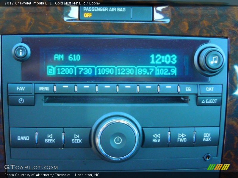 Gold Mist Metallic / Ebony 2012 Chevrolet Impala LTZ