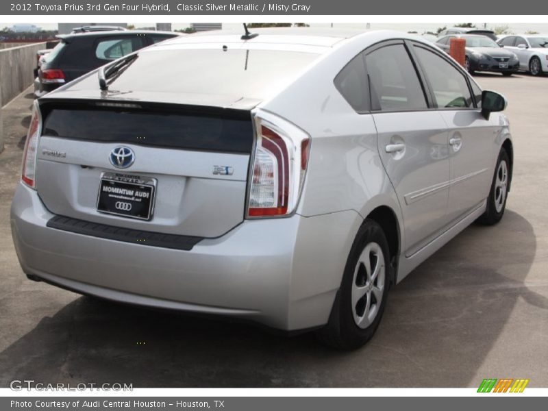 Classic Silver Metallic / Misty Gray 2012 Toyota Prius 3rd Gen Four Hybrid