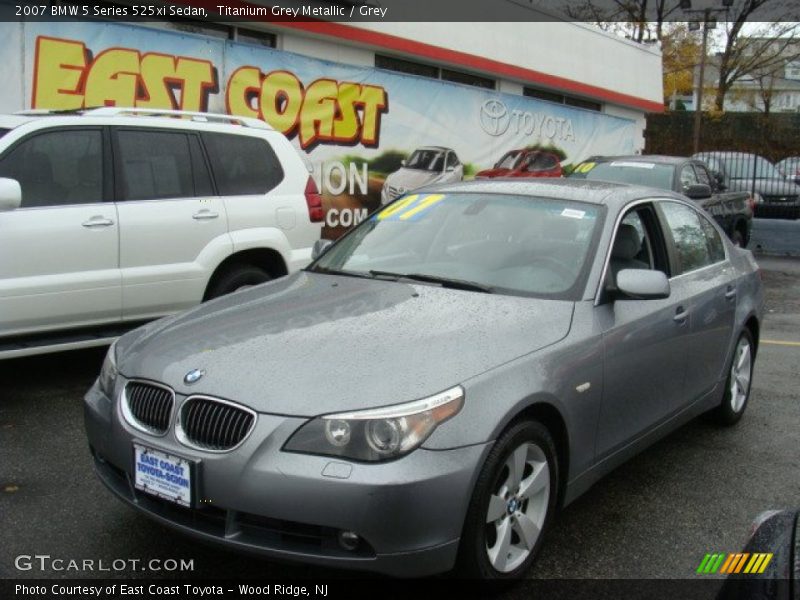 Titanium Grey Metallic / Grey 2007 BMW 5 Series 525xi Sedan