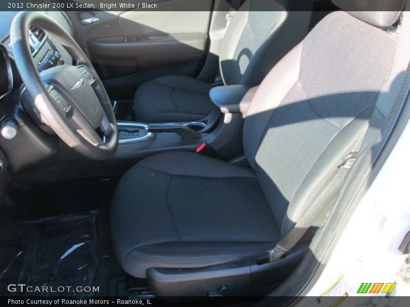 Bright White / Black 2012 Chrysler 200 LX Sedan