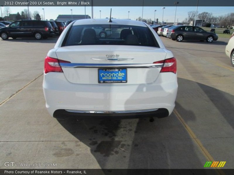Bright White / Black 2012 Chrysler 200 LX Sedan