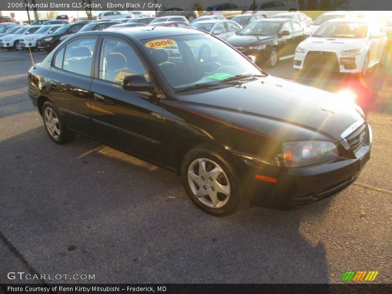 Ebony Black / Gray 2006 Hyundai Elantra GLS Sedan