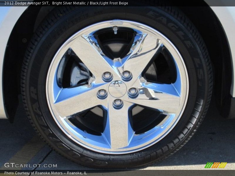 Bright Silver Metallic / Black/Light Frost Beige 2012 Dodge Avenger SXT