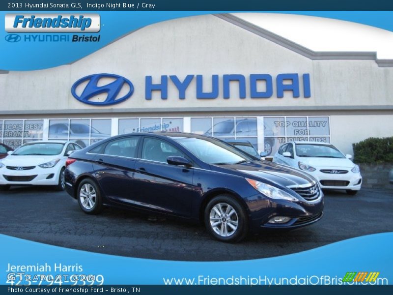 Indigo Night Blue / Gray 2013 Hyundai Sonata GLS