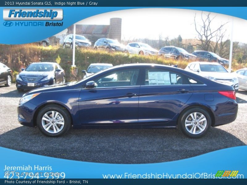 Indigo Night Blue / Gray 2013 Hyundai Sonata GLS
