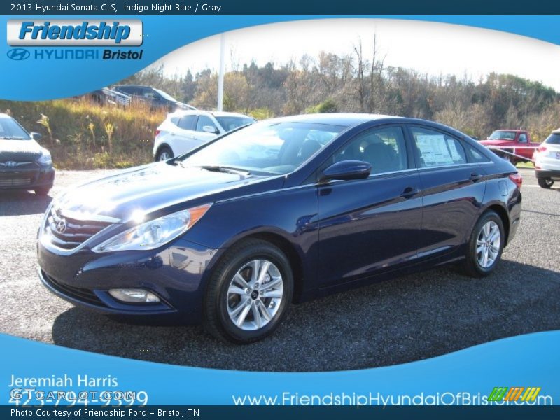 Indigo Night Blue / Gray 2013 Hyundai Sonata GLS