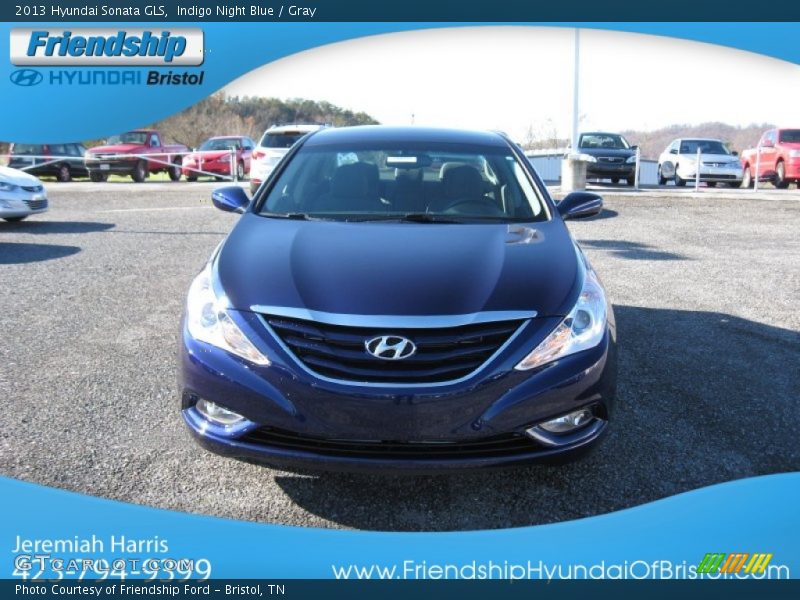Indigo Night Blue / Gray 2013 Hyundai Sonata GLS
