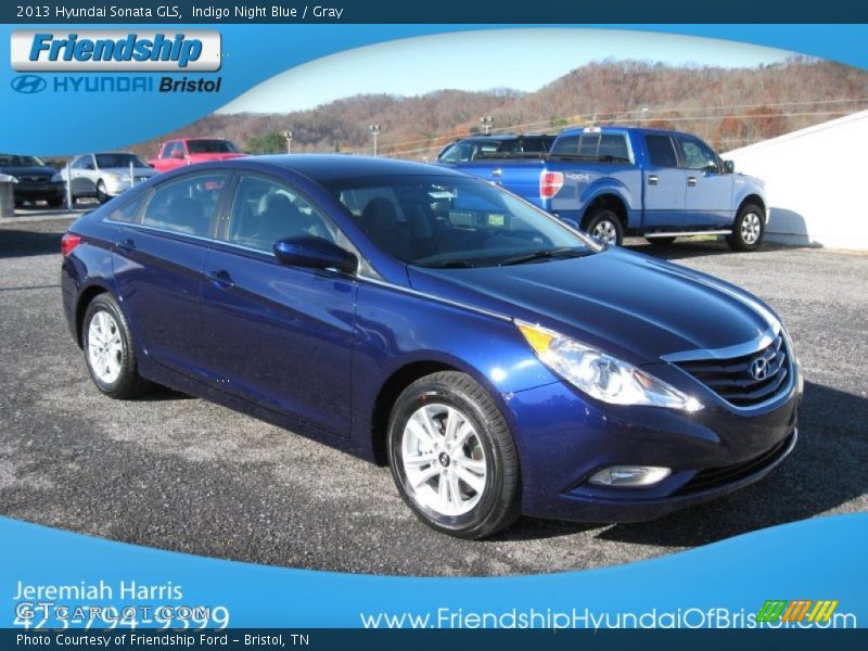 Indigo Night Blue / Gray 2013 Hyundai Sonata GLS