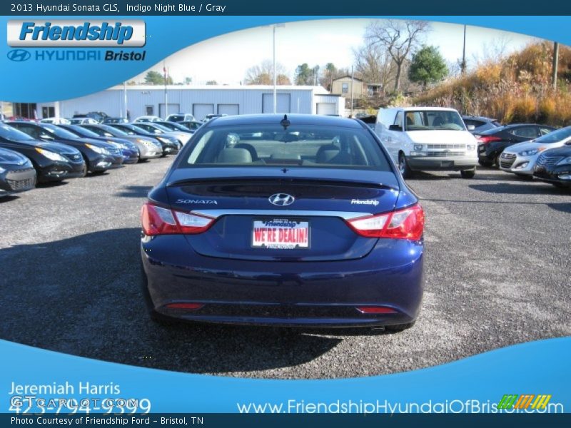 Indigo Night Blue / Gray 2013 Hyundai Sonata GLS