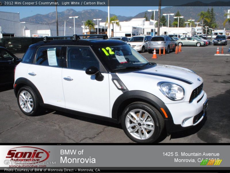 Light White / Carbon Black 2012 Mini Cooper S Countryman