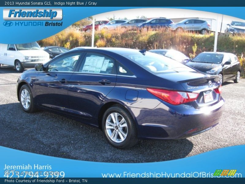 Indigo Night Blue / Gray 2013 Hyundai Sonata GLS