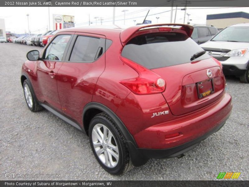 Cayenne Red / Black/Red Leather/Silver Trim 2012 Nissan Juke SL AWD