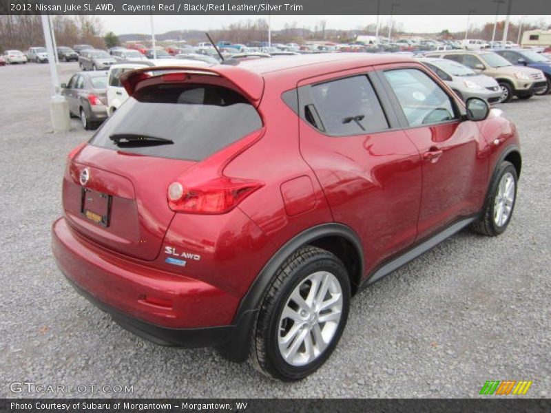 Cayenne Red / Black/Red Leather/Silver Trim 2012 Nissan Juke SL AWD