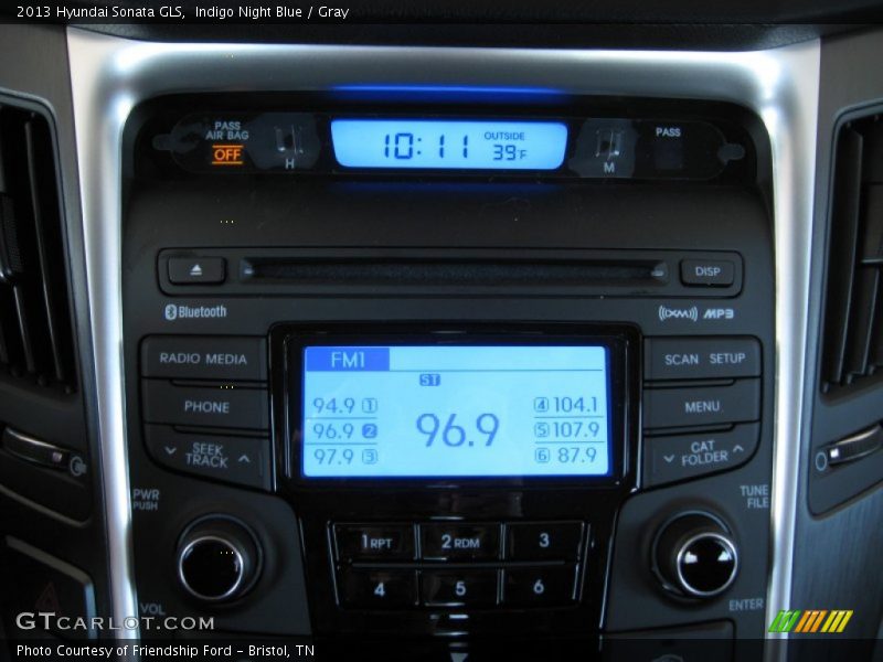 Indigo Night Blue / Gray 2013 Hyundai Sonata GLS