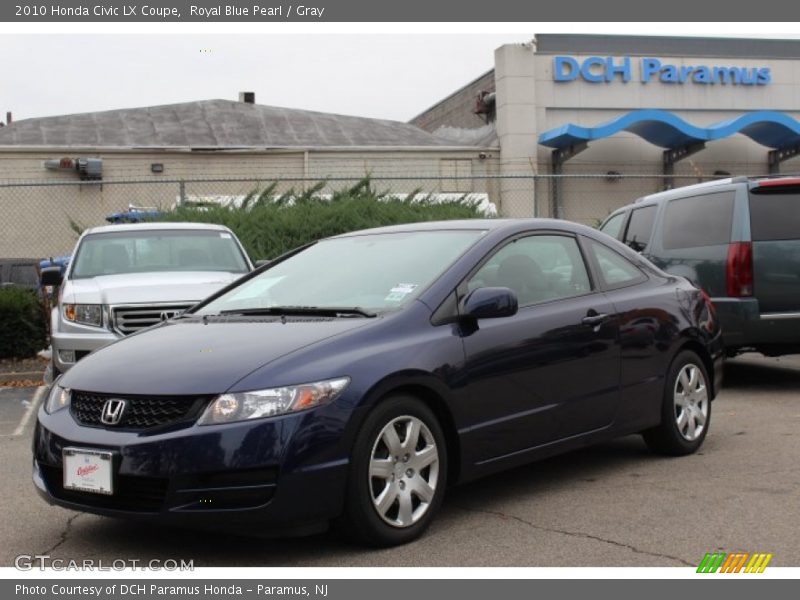 Royal Blue Pearl / Gray 2010 Honda Civic LX Coupe