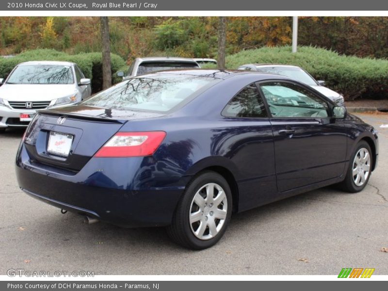 Royal Blue Pearl / Gray 2010 Honda Civic LX Coupe