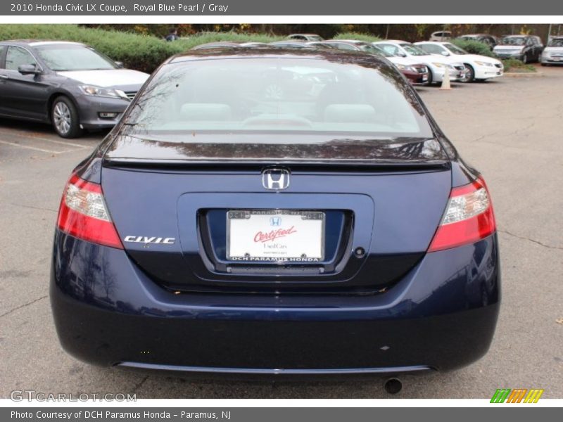 Royal Blue Pearl / Gray 2010 Honda Civic LX Coupe