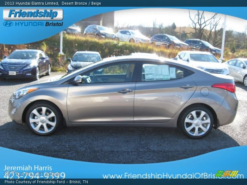 Desert Bronze / Beige 2013 Hyundai Elantra Limited