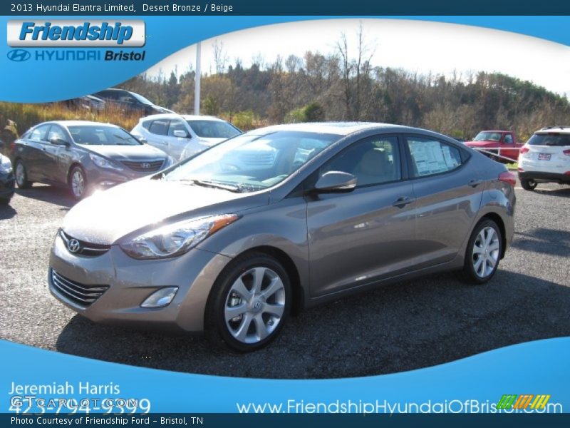 Desert Bronze / Beige 2013 Hyundai Elantra Limited