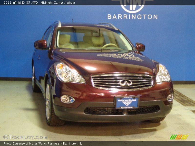 Midnight Garnet / Wheat 2012 Infiniti EX 35 AWD