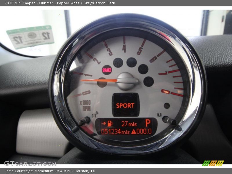 Pepper White / Grey/Carbon Black 2010 Mini Cooper S Clubman