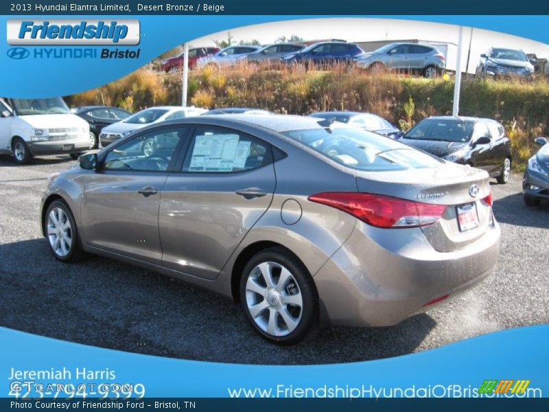 Desert Bronze / Beige 2013 Hyundai Elantra Limited