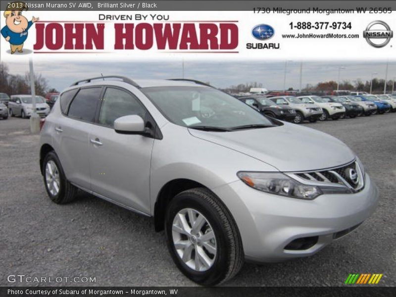 Brilliant Silver / Black 2013 Nissan Murano SV AWD