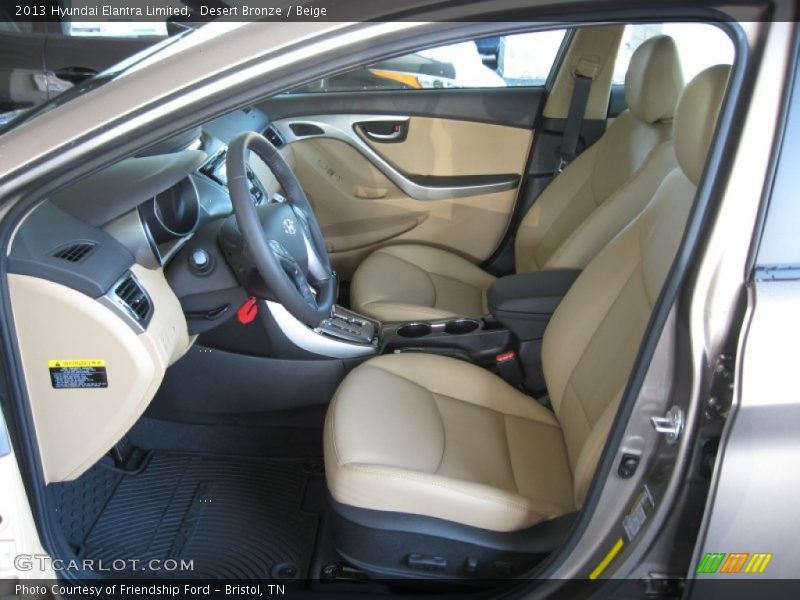 Desert Bronze / Beige 2013 Hyundai Elantra Limited