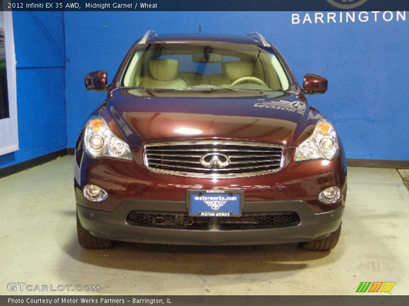 Midnight Garnet / Wheat 2012 Infiniti EX 35 AWD