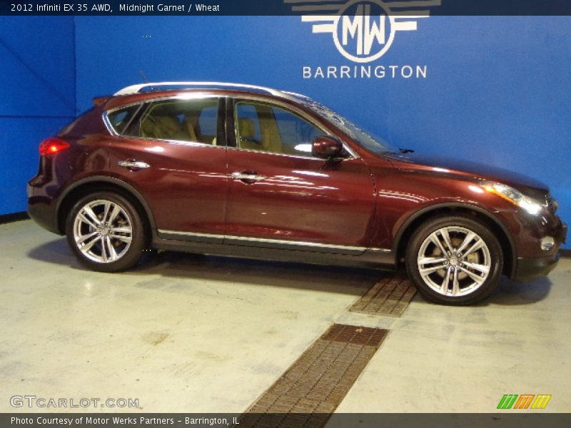 Midnight Garnet / Wheat 2012 Infiniti EX 35 AWD