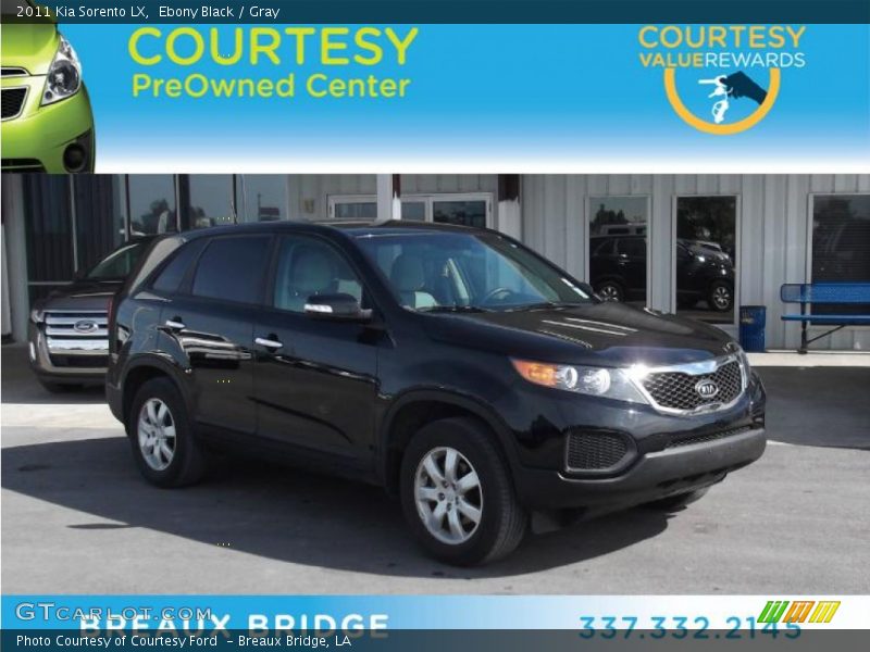 Ebony Black / Gray 2011 Kia Sorento LX