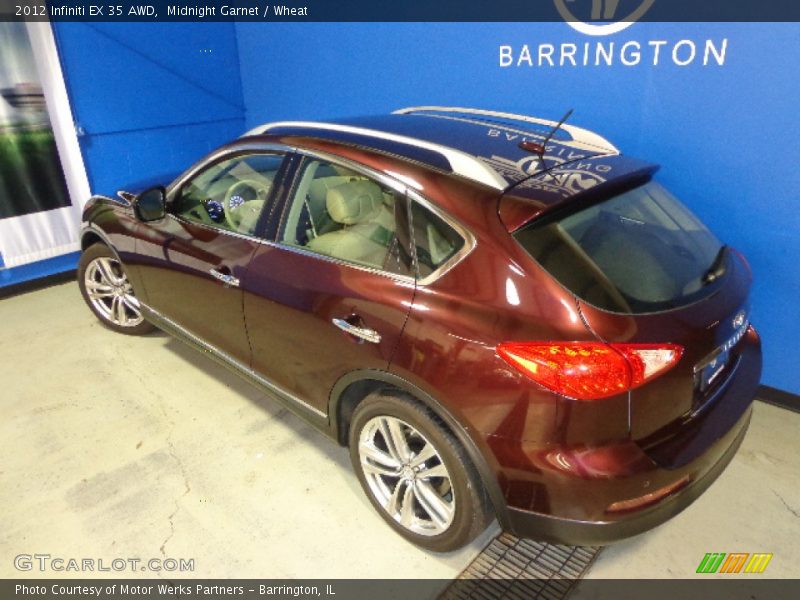 Midnight Garnet / Wheat 2012 Infiniti EX 35 AWD