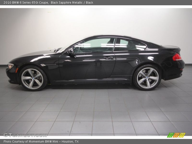 Black Sapphire Metallic / Black 2010 BMW 6 Series 650i Coupe