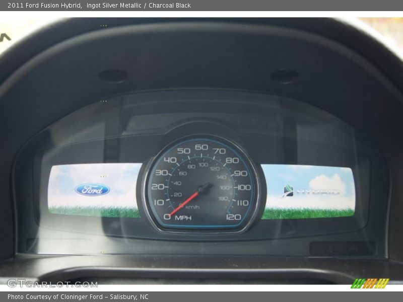 Ingot Silver Metallic / Charcoal Black 2011 Ford Fusion Hybrid