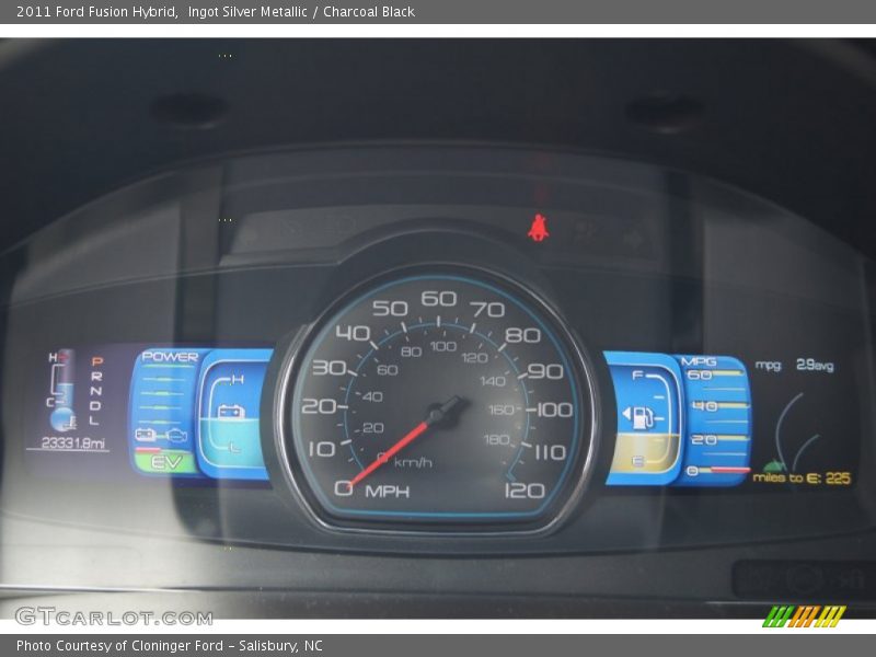 Ingot Silver Metallic / Charcoal Black 2011 Ford Fusion Hybrid
