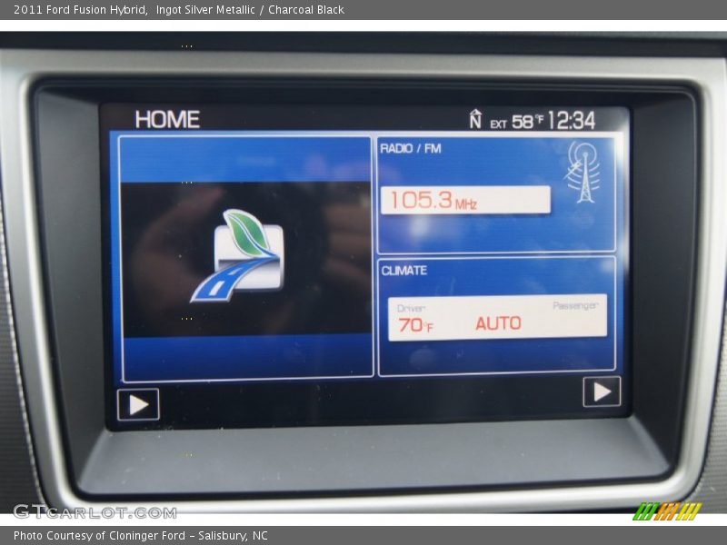 Ingot Silver Metallic / Charcoal Black 2011 Ford Fusion Hybrid