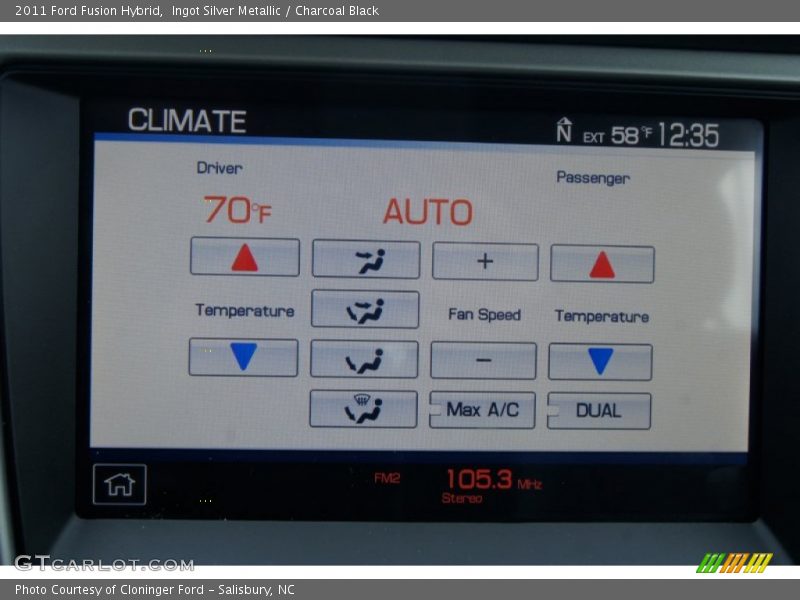 Ingot Silver Metallic / Charcoal Black 2011 Ford Fusion Hybrid