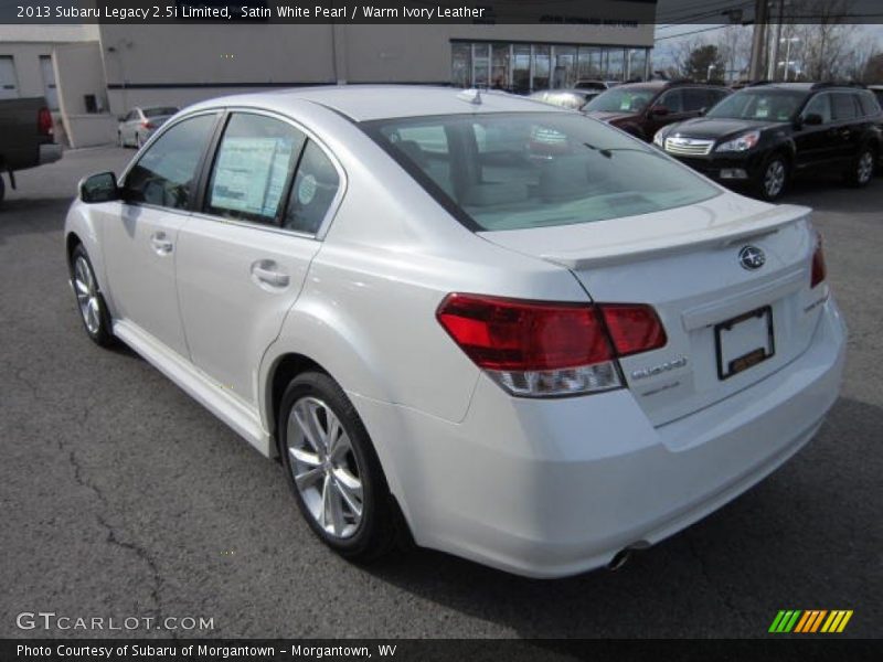 Satin White Pearl / Warm Ivory Leather 2013 Subaru Legacy 2.5i Limited
