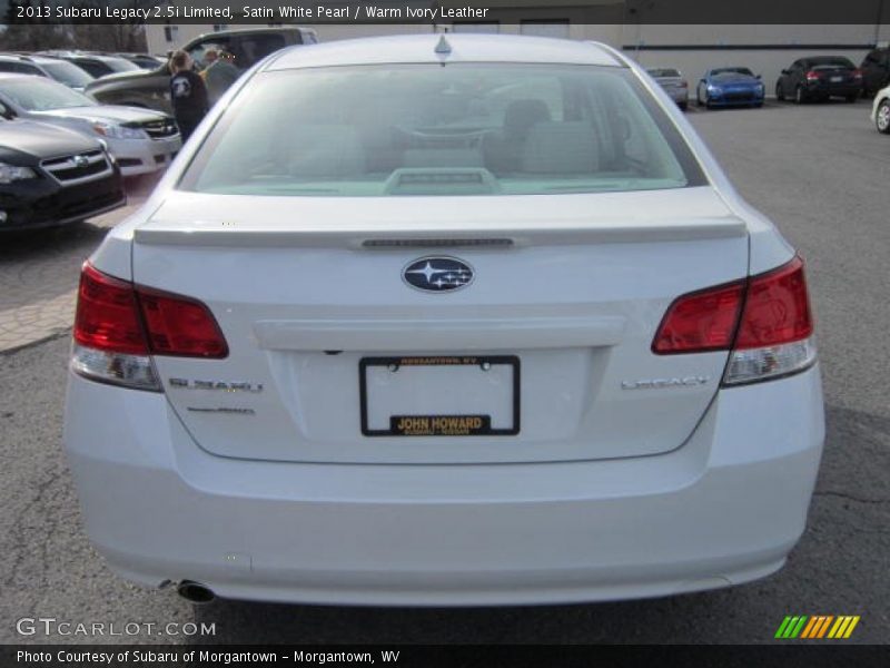 Satin White Pearl / Warm Ivory Leather 2013 Subaru Legacy 2.5i Limited
