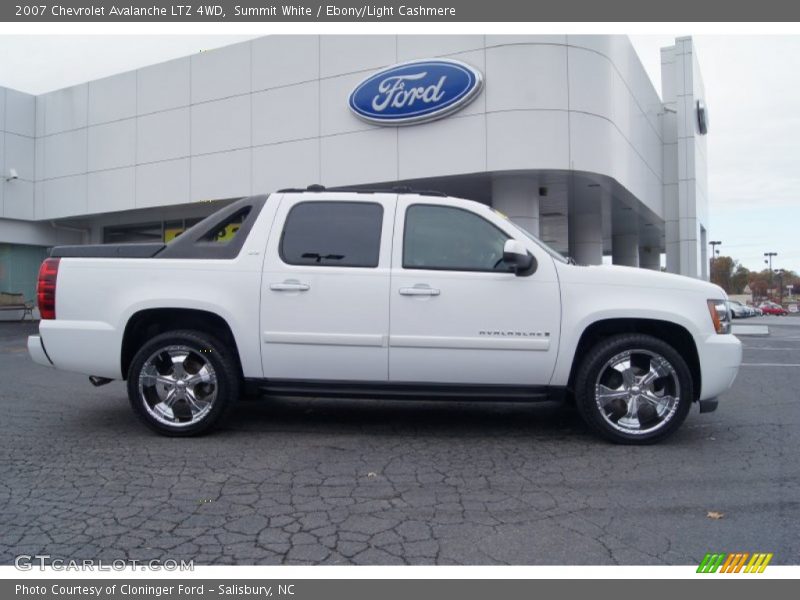 Summit White / Ebony/Light Cashmere 2007 Chevrolet Avalanche LTZ 4WD