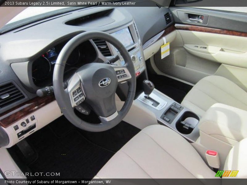 Warm Ivory Leather Interior - 2013 Legacy 2.5i Limited 