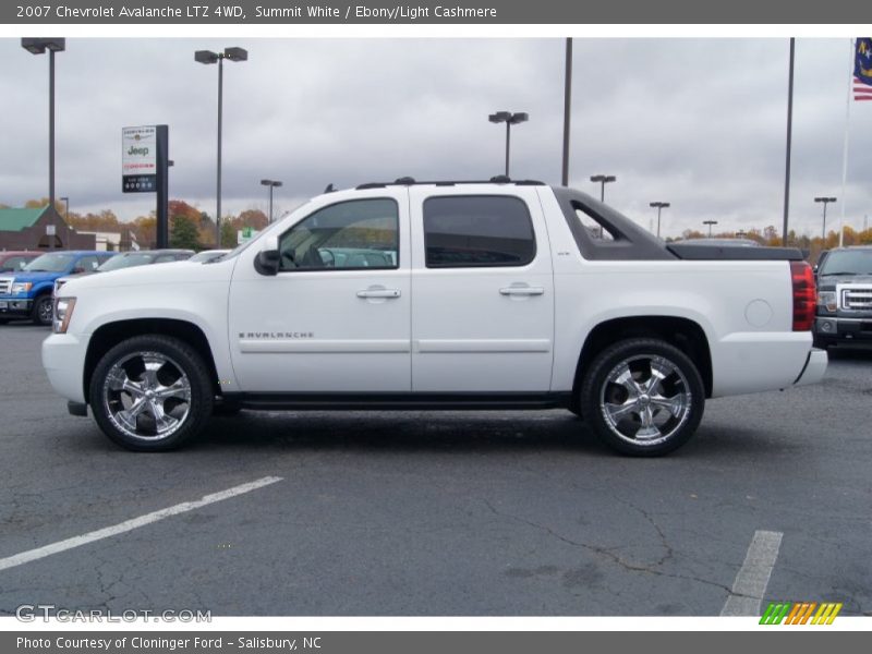Summit White / Ebony/Light Cashmere 2007 Chevrolet Avalanche LTZ 4WD