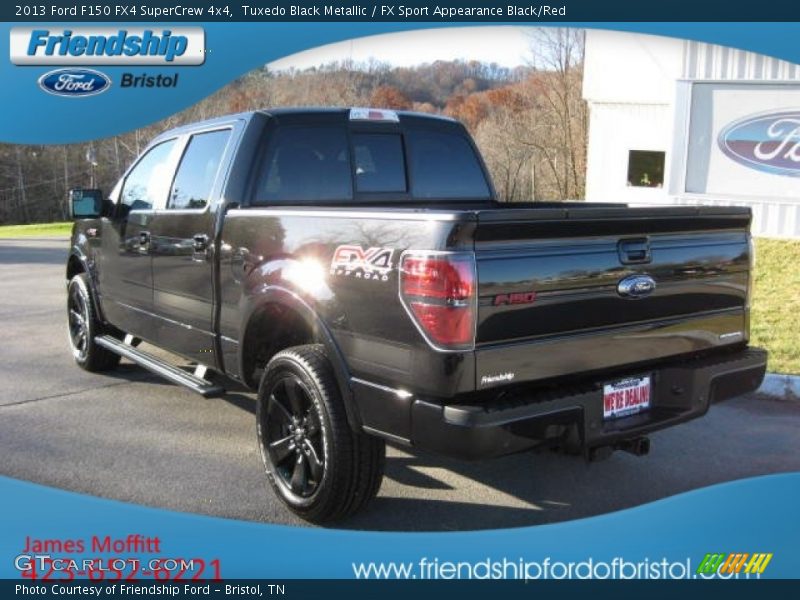Tuxedo Black Metallic / FX Sport Appearance Black/Red 2013 Ford F150 FX4 SuperCrew 4x4
