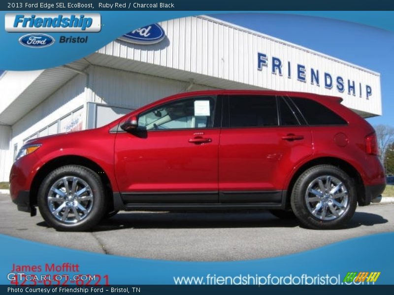 Ruby Red / Charcoal Black 2013 Ford Edge SEL EcoBoost