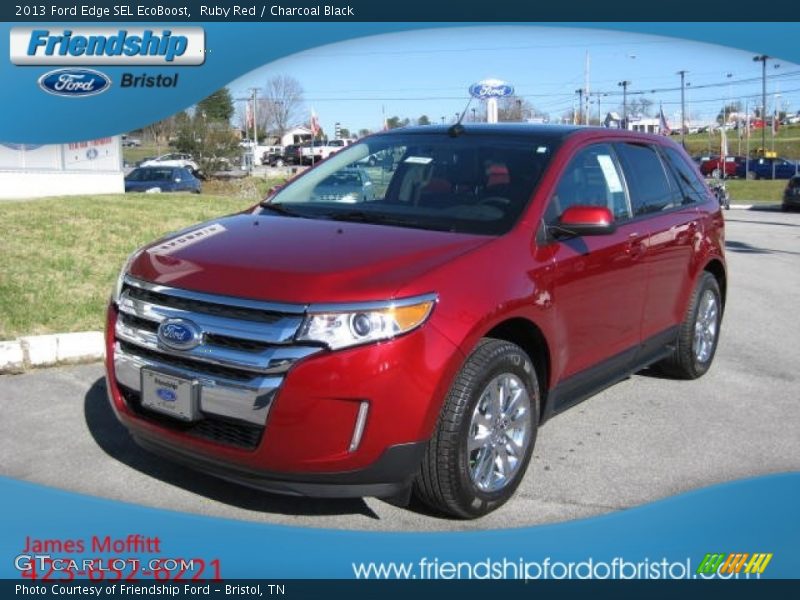 Ruby Red / Charcoal Black 2013 Ford Edge SEL EcoBoost