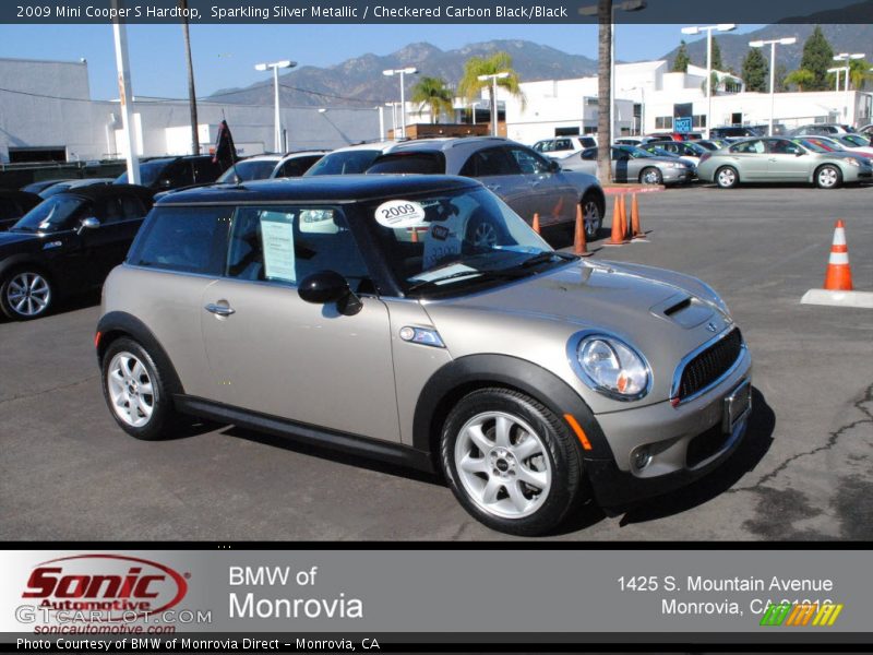 Sparkling Silver Metallic / Checkered Carbon Black/Black 2009 Mini Cooper S Hardtop