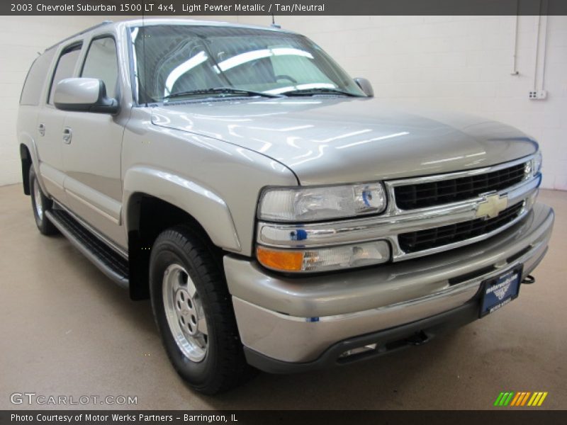 Light Pewter Metallic / Tan/Neutral 2003 Chevrolet Suburban 1500 LT 4x4