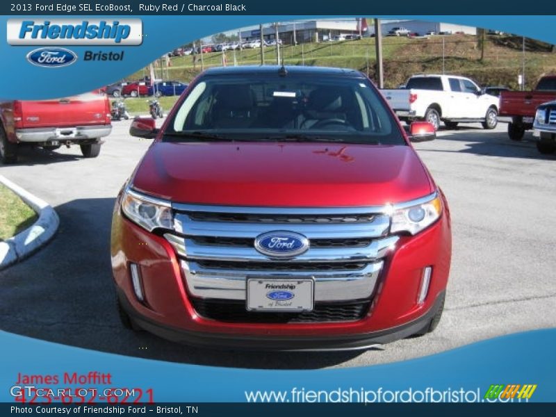 Ruby Red / Charcoal Black 2013 Ford Edge SEL EcoBoost